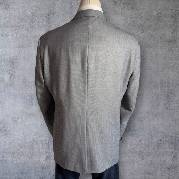 STAFFORD Mens 50R Gray Blazer Sport Coat Two Button Jacket Suit Classic - Picture 5 of 16